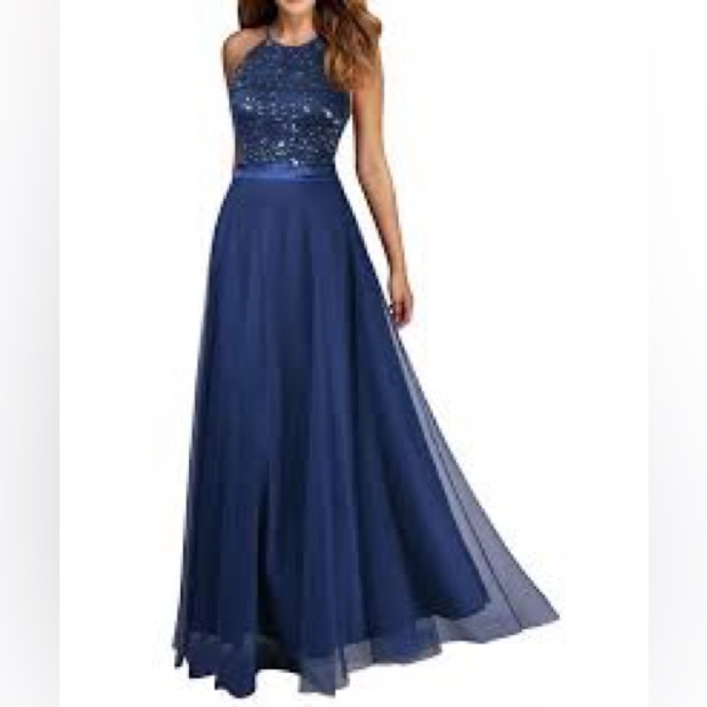 NWT Viwenni Women's Vintage Lace Evening Party Wedding Long Dress